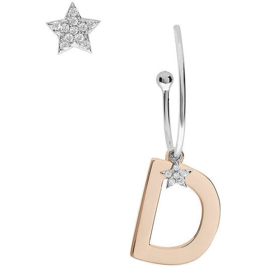 ORECCHINI COMETE MOD. ORA151 featuring star design and initial D, stylish jewelry