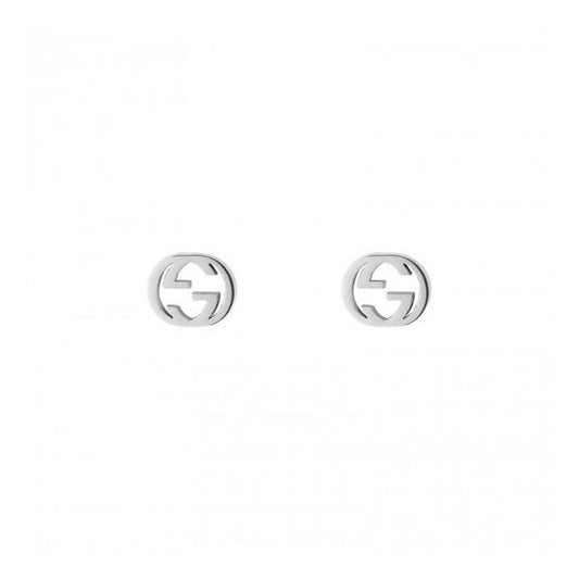 ORECCHINI GUCCI MOD. YBD662111002 - luxury silver Gucci earrings on white background