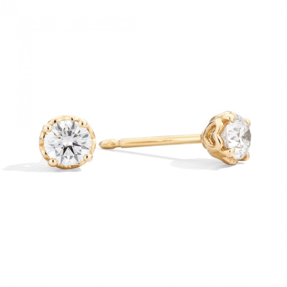 ORECCHINI RECARLO MOD. E01PX001_G027 elegant gold earrings with diamonds