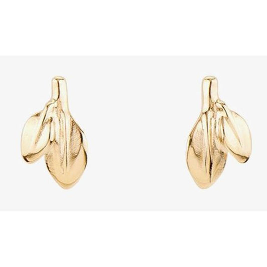 ORECCHINI UNO DE 50 MOD. UD_PEN0642ORO0000U gold earrings with leaf design