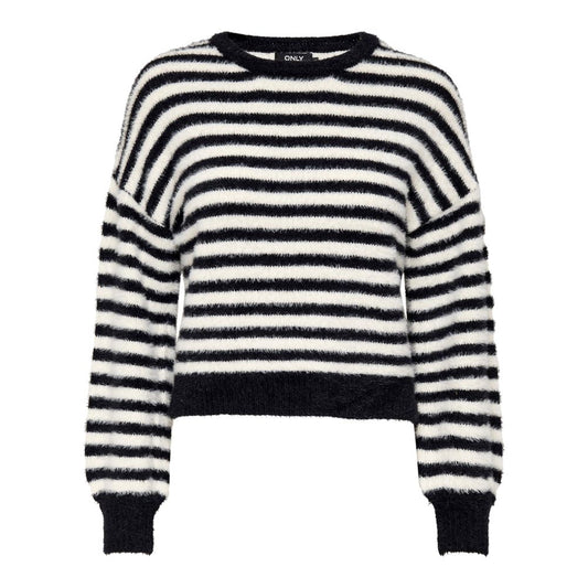 Only Black And White Marabou Sweatshirt