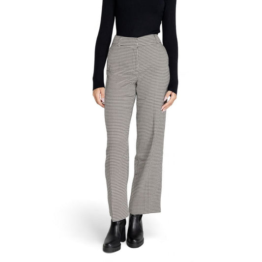 Only Black Polyester Flared Pants