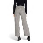 Back view of women's fall/winter Only Black Polyester Pant, featuring a blend of polyester, viscose, and elastane for comfort and style.