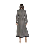 Only Black Recycled Polyester Long women's fall winter dress, 68% recycled polyester, 32% polyester, back view