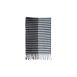 Only Blue Recycled Polyester Scarf with a checkered design, sustainable fashion accessory for women.