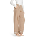 Woman wearing Only Brown Recycled Polyester Pant from Fall/Winter collection.