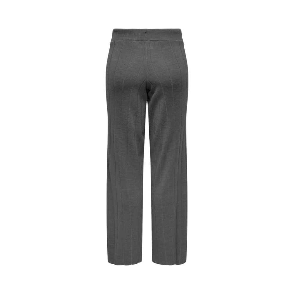 Only Gray Marabou Casual Pants