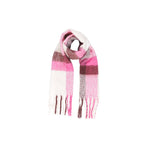 Only Purple Recycled Polyester Scarf with checkered design, sustainable and stylish accessory for any season, made from recycled materials.