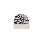 Only White Marabou Caps Baseball Hat, animal print beanie, acrylic-polyester blend