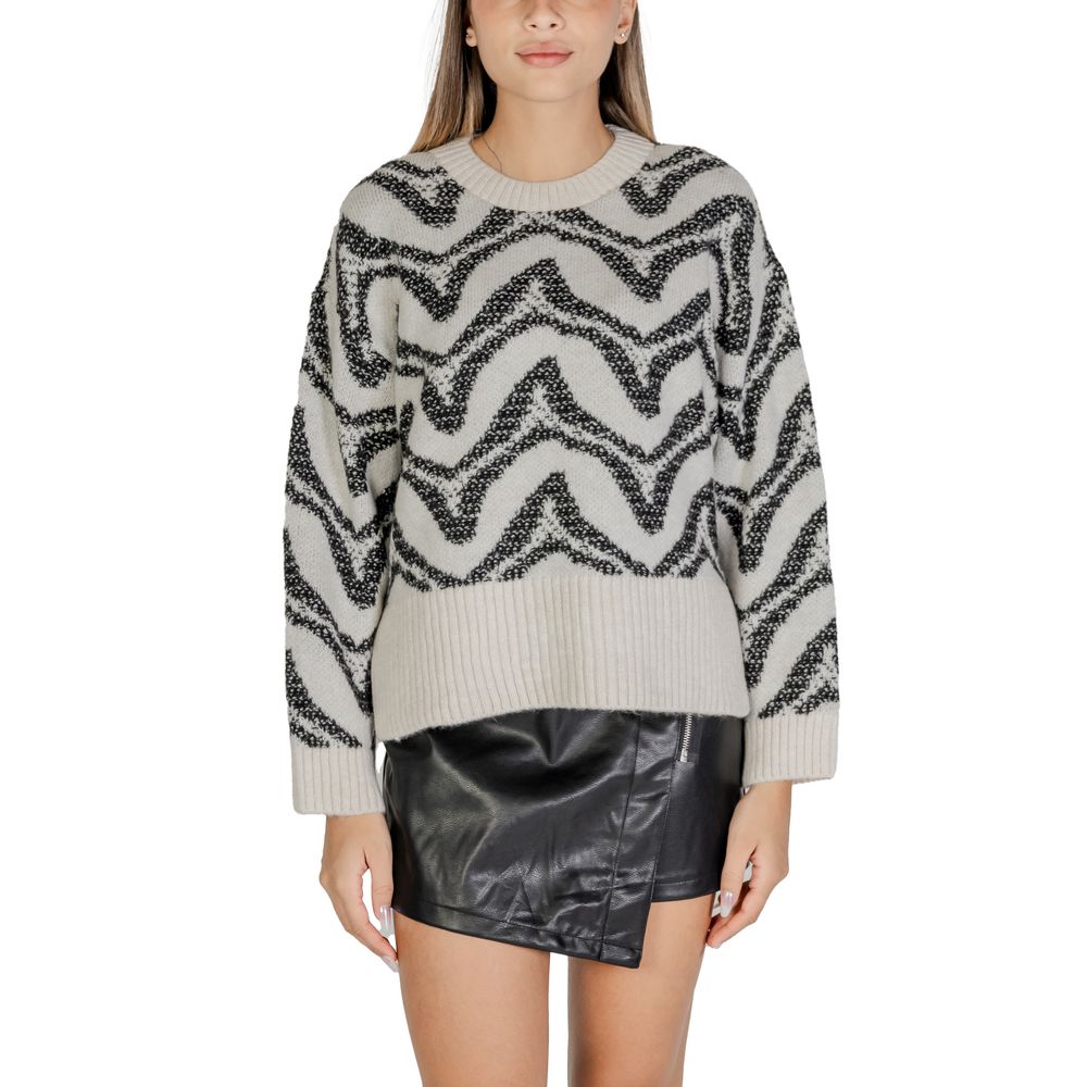 Only White Marabou Sweater - Women's Fall/Winter Knitwear with 78% Acrylic, 22% Polyester Composition
