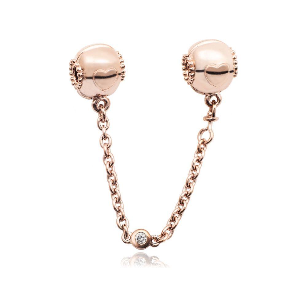 PANDORA CHARMS Mod. JEART SAFETY CHAIN DESIGNER FASHION JEWELLERY