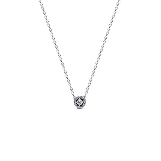 PANDORA JEWELRY Mod. SPARKLING ROUND HALO PENDANT COLLIER NECKLACE