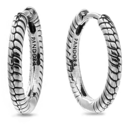 PANDORA Mod. MOMENTS SMALL CHARM HOOP EARRINGS