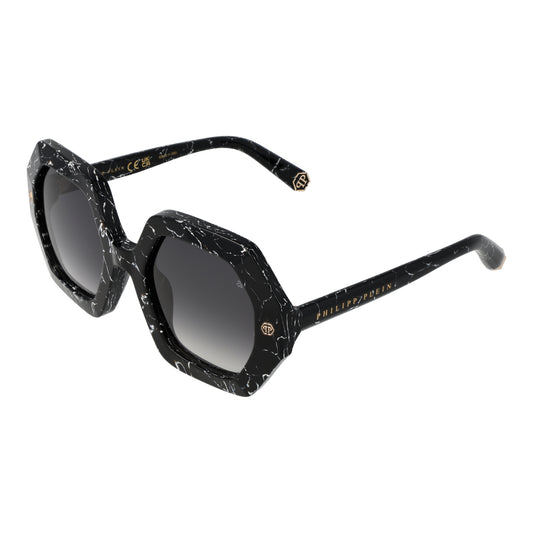 Stylish PHILIPP PLEIN MOD. SPP039M 530869 sunglasses for ladies with a unique black design.