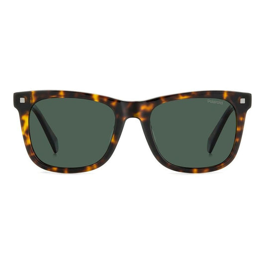 POLAROID MOD. PLD 4167_S_X unisex acetate sunglasses with tortoiseshell frame and green lenses