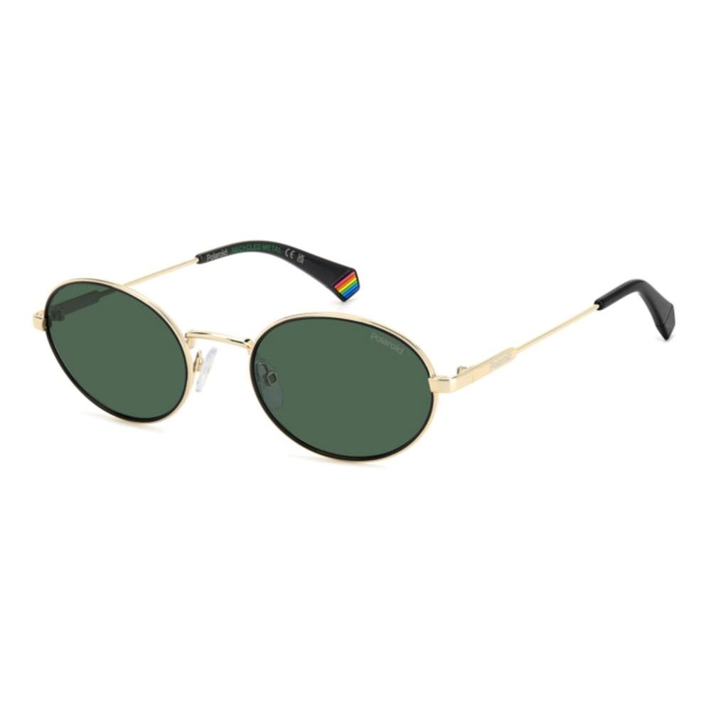 POLAROID MOD. PLD 6228_S_X unisex metal sunglasses with green lenses.