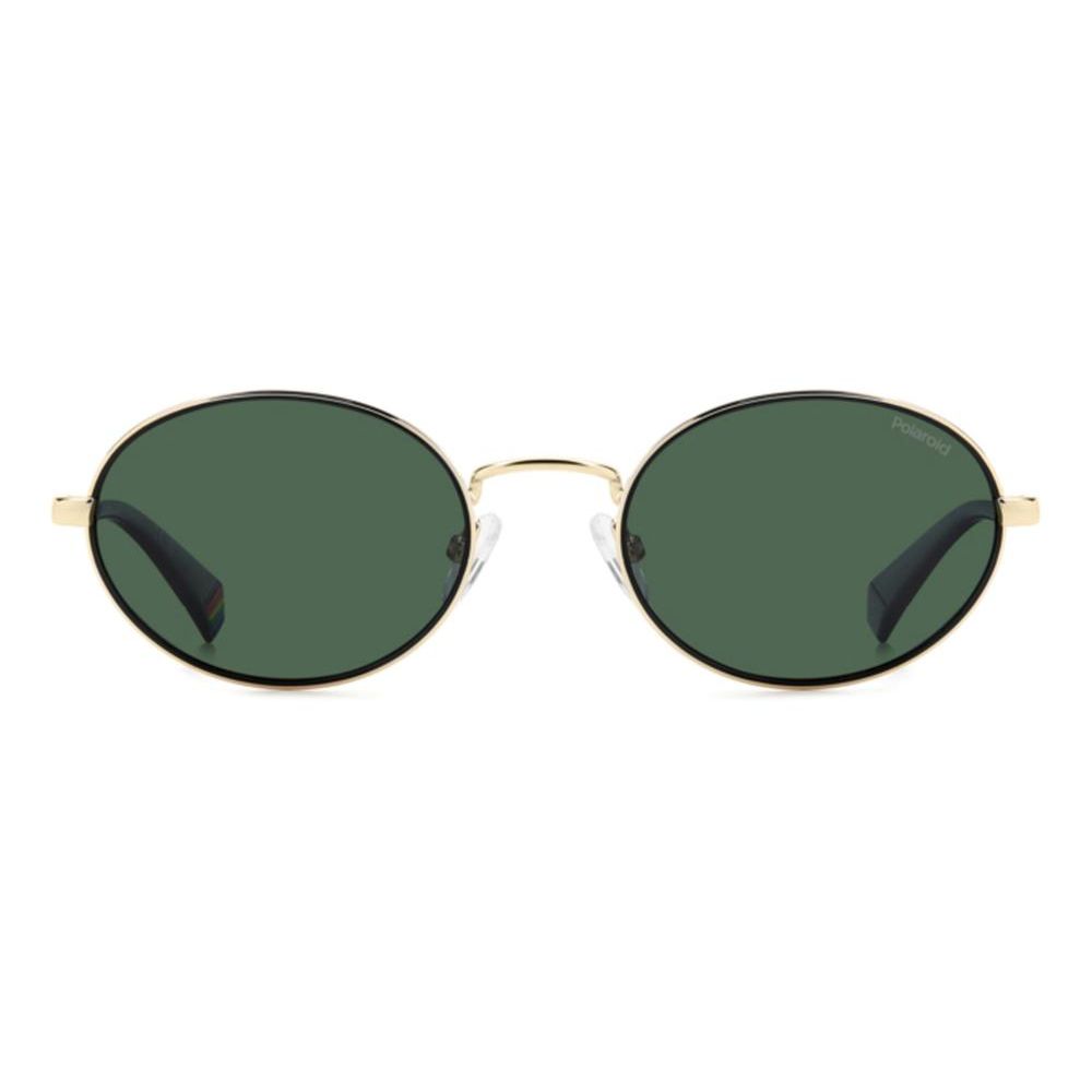 POLAROID MOD. PLD 6228_S_X unisex metal sunglasses with oval green lenses, front view.