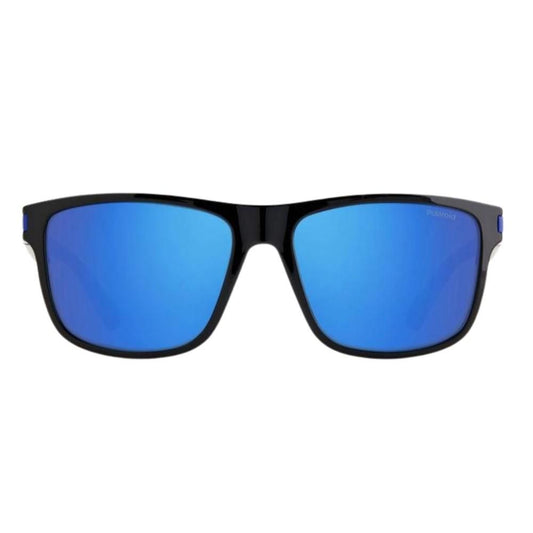 POLAROID MOD. PLD 2123_S men's sunglasses made from polycarbonate, featuring a sleek design with blue reflective lenses.