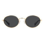 POLAROID MOD. PLD 6228_S_X unisex metal sunglasses with round black lenses and gold frame
