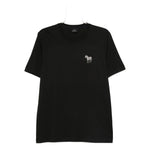 PS By Paul Smith T-shirts and Polos Black with zebra logo embroidery, black short-sleeved cotton crew neck.