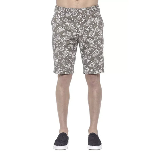 PT Torino Green Cotton Men Bermuda Short