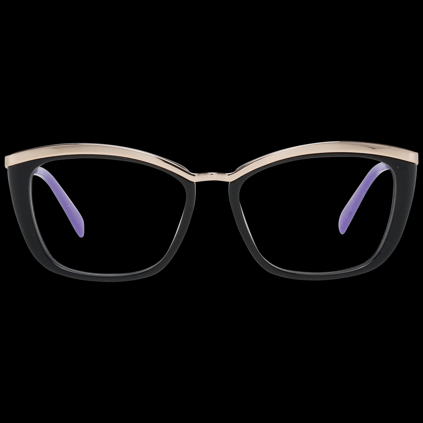 PUCCI MOD. EP5093 54005 lady's eyeglasses with black and gold frame, front view