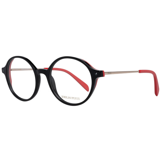 Lady's eyeglasses PUCCI MOD. EP5118 50005 with black frame and pink arms, elegant and stylish accessory for women.