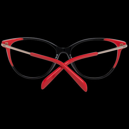 PUCCI MOD. EP5119 55005 stylish lady's eyeglasses with red and black frames.