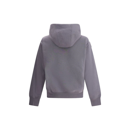 Back view of Parajumpers Everest Hoodie in gray, featuring diagonal design and webbed hood.