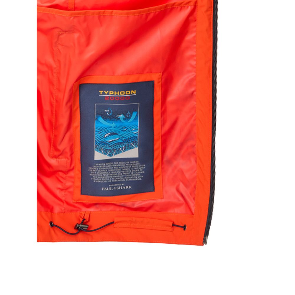 Paul & Shark Orange Polyester Shell Jacket
