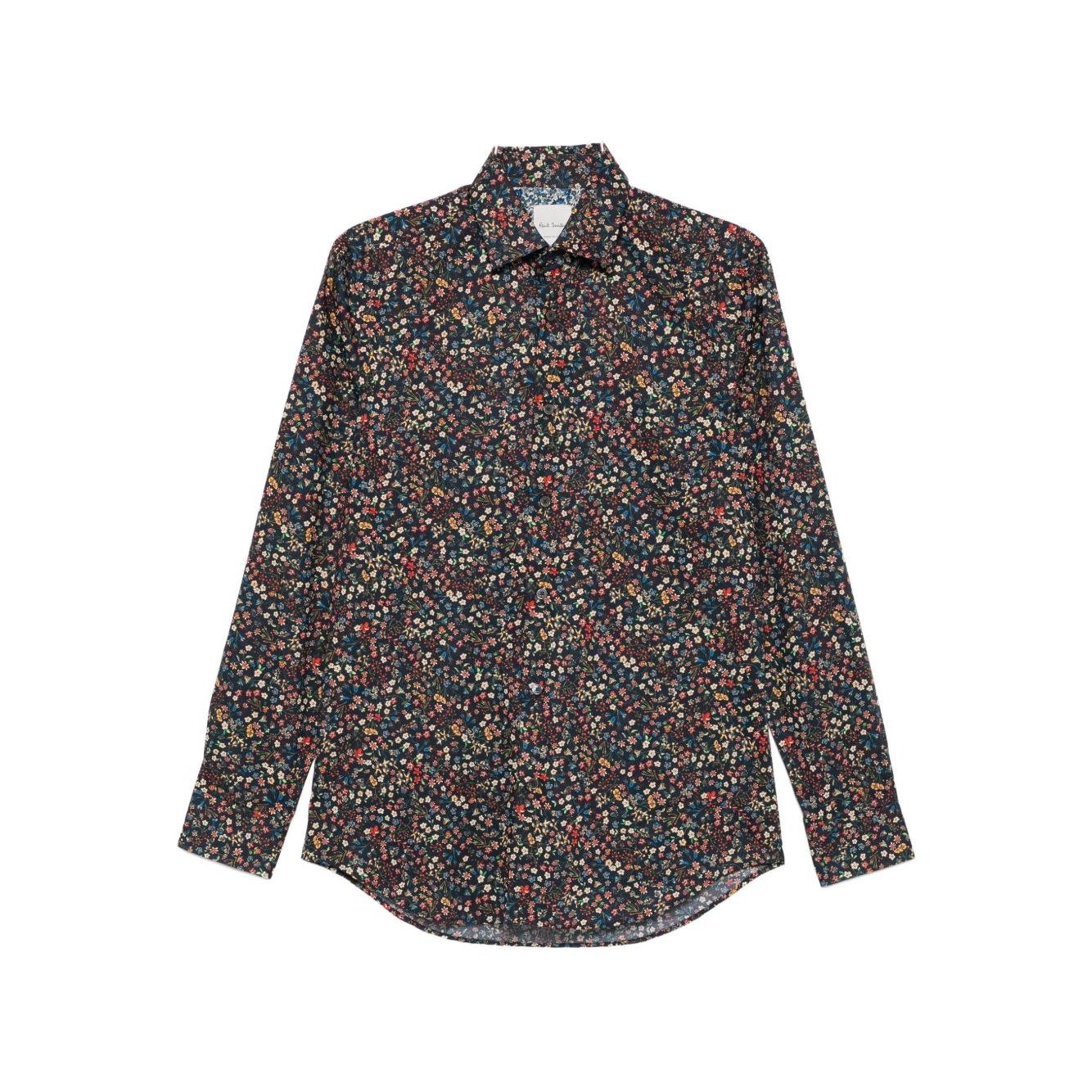 Paul Smith Shirts MultiColour floral pattern, long sleeves, button fastening, classic collar printed shirt.