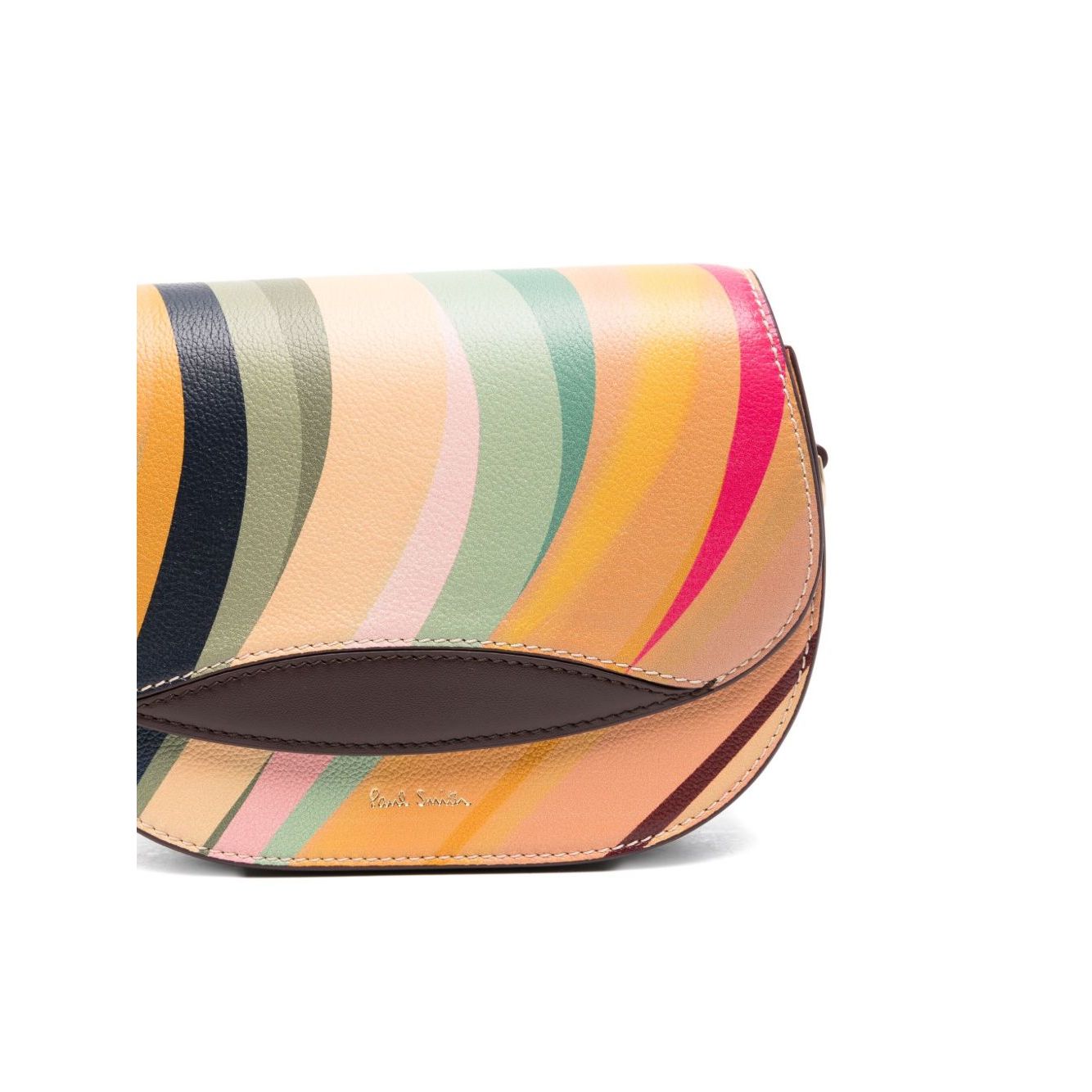 Paul Smith Swirl Leather Saddle Bag