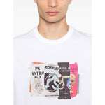 Paul Smith T-shirts and Polos White crew neck cotton t-shirt with graphic print, short sleeves, true to size fit.