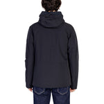 Back view of Peuterey Black Polyamide Jackets & Coat with hood and minimalist design, highlighting style and functionality.