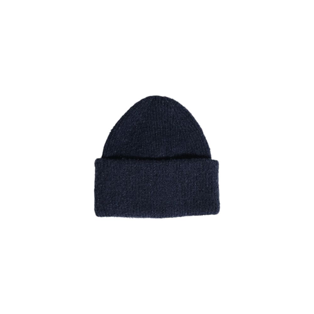 Pieces Blue Recycled Polyester Caps Baseball Hat, sustainable winter beanie with sparkle, 95% recycled polyester, fashion accessory