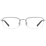 Front view of Pierre Cardin Gray Metal Frames with ruthenium color, size 55/21/150 mm for men.