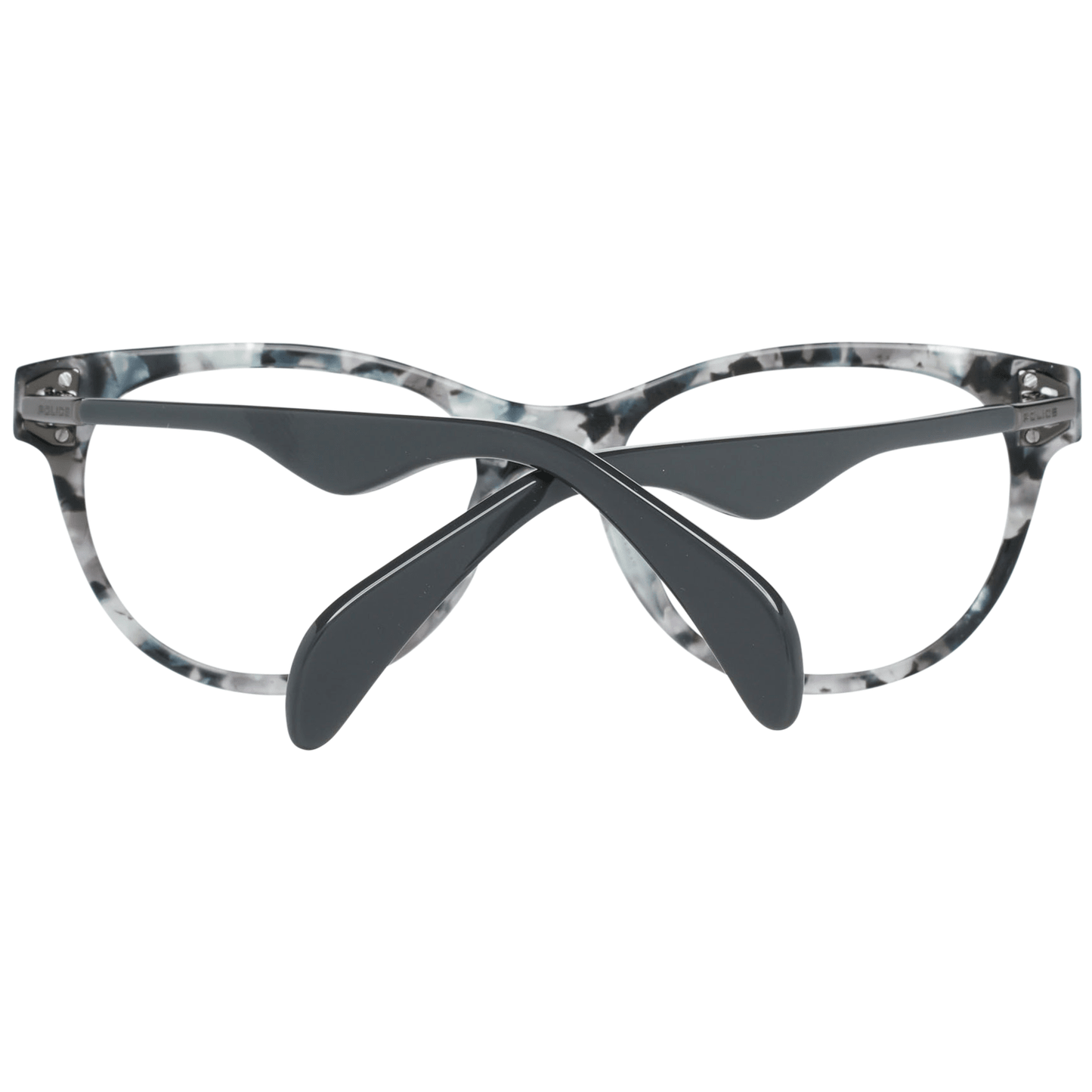 Police Elegant Grey Full-Rim Women's Eyeglasses, chic grey design, durable plastic frame, stylish eyewear for modern fashion.