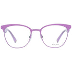 Police Purple Women Glasses Frame, full-rim, plastic, with branded case, spring hinge, size 51-19-140, stylish and elegant design.