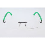 Porsche Design Bicolor Metal Frames eyeglasses with green temples, dark gray frame, metal material, size 60/16/135 mm.