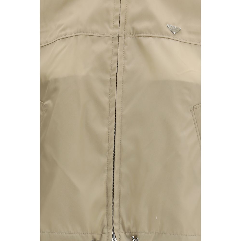 Prada Beige Recycled Polyamide Shell Jacket 1728,72470364320,Beige,Clothing,IT40 | M,IT42 | L,IT44 | L,Jackets & Coats - Clothing,New with tags,Prada,Shell Jackets - Jackets & Coats - Clothing,Women
