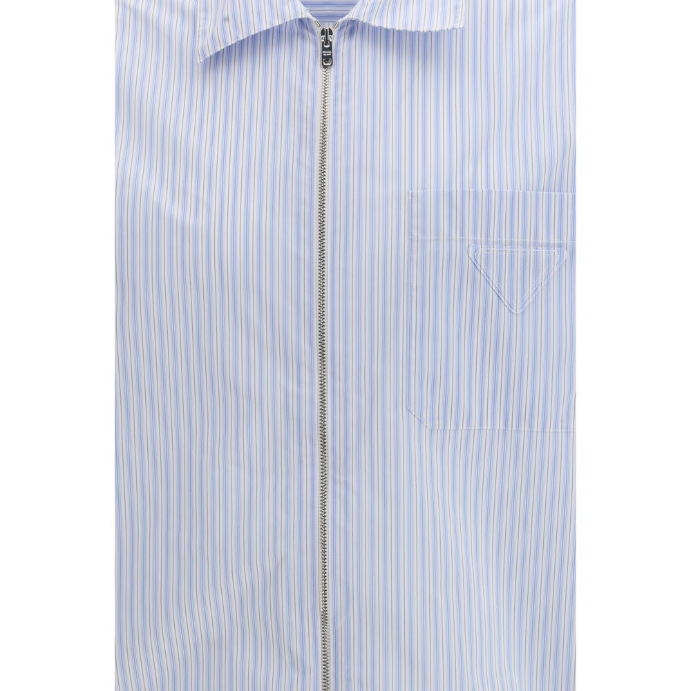 Prada Blue Polyamide Pattern Shirt 1728,72470364320,Blue,Clothing,L,M,Men,New with tags,Pattern - Shirts - Clothing,Prada,S,Shirts - Clothing
