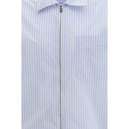 Prada Blue Polyamide Pattern Shirt 1728,72470364320,Blue,Clothing,L,M,Men,New with tags,Pattern - Shirts - Clothing,Prada,S,Shirts - Clothing