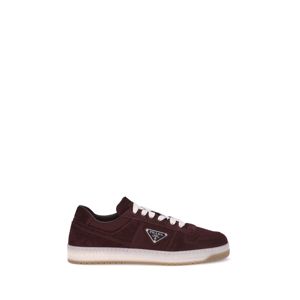 Prada Bordeaux Calf Leather Bos Taurus Low Top Sneakers
