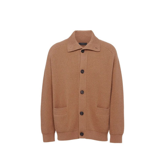 Prada Brown Cashmere Cardigan 1728,48 | M,75611013280,Brown,Cardigans - Sweaters - Clothing,Clothing,Men,New with tags,Prada,Sweaters - Clothing