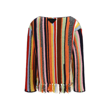 Prada Multicolor Wool Sweatshirt 1728,72470364320,Clothing,IT50 | L,Men,Multicolor,New with tags,Prada,Sweaters - Clothing,Sweatshirts - Sweaters - Clothing