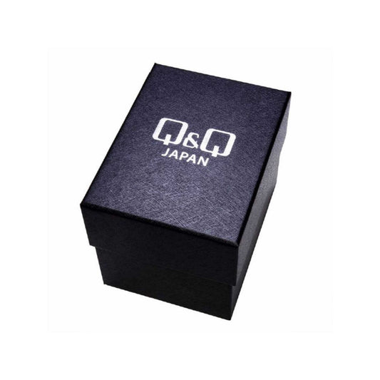 Official packaging box for Q&Q FASHION Mod. QA20J054Y wristwatch, showcasing brand logo and premium design.