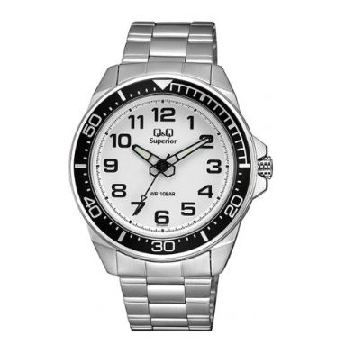 Q&Q SUPERIOR Mod. S374J204Y wristwatch, stainless steel, 10 ATM water resistant, sapphire dial, quartz movement, gent's watch.