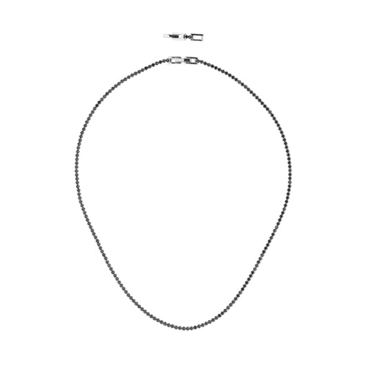 RADIANT JEWELS JEWELRY Mod. RH000016 elegant black bead necklace with a sleek clasp design.