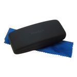 Black Reebok glasses case with blue cloth, suitable for REEBOK MOD. RV9595 5303. Designed for gentlemen, stylish and protective.