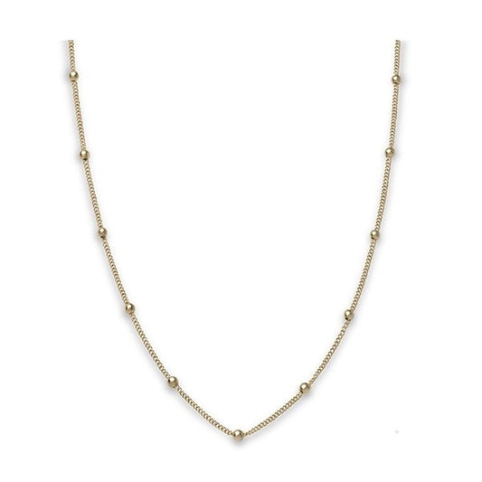 Alt Tag: Elegant necklace from ROSEFIELD JEWELS JEWELRY Mod. JDCHG-J057 in gold finish with delicate bead detailing.